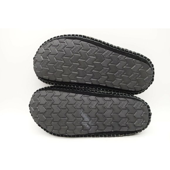 1901 Dakota Black Leather Lined Split Toe Casual Slippers Shoes Men's 9 M - Picture 10 of 11